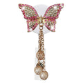 New ABS Badge Reel Clip Rhinestone Anti Lost ID Badge Holder Business Card Accessories Rotate Name Card Parts