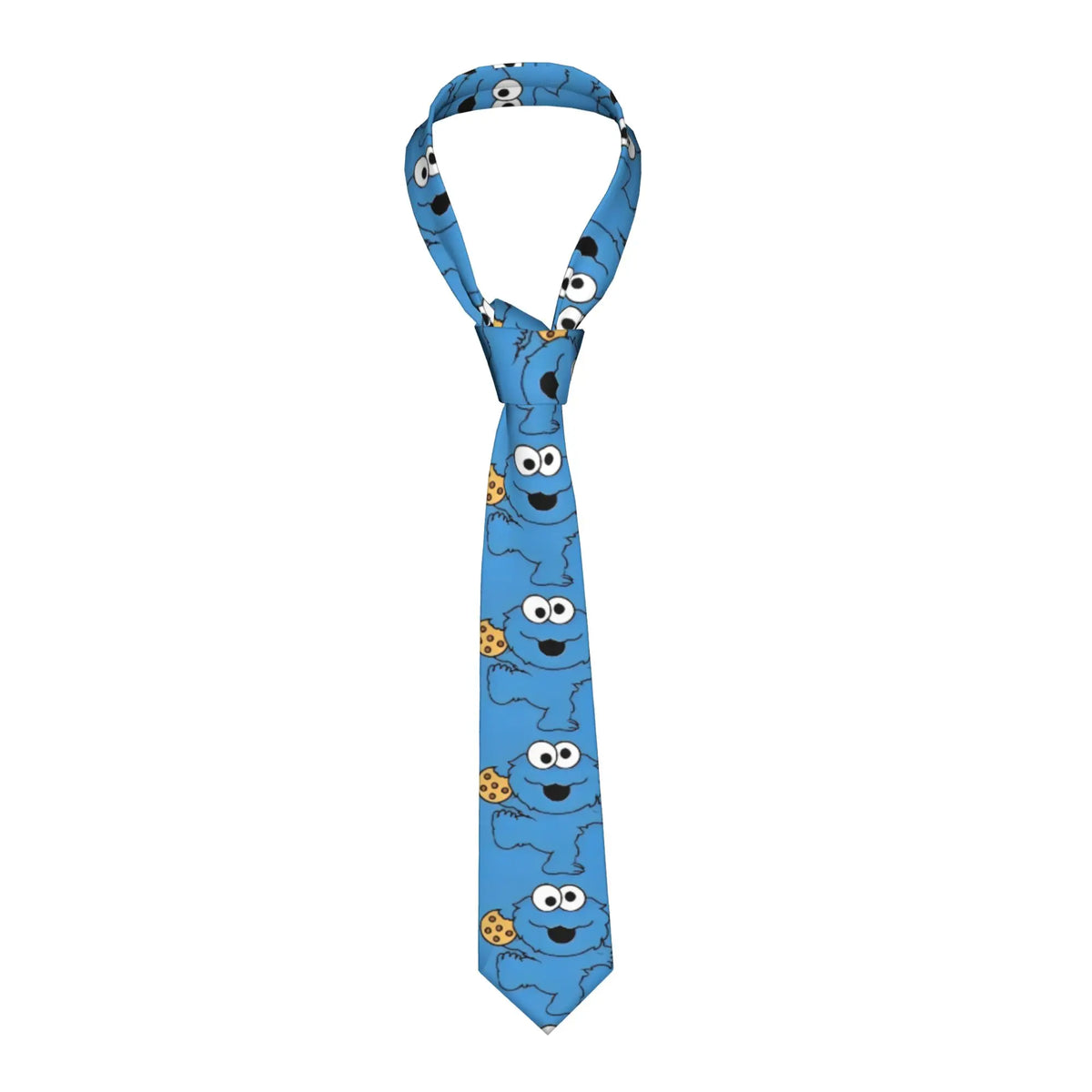 Anime Cookies Monsters Necktie Men 8 cm Slim Neck Ties Sesame Street SesameStreet for Men Daily Wear Cravat Wedding Office