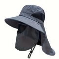 Summer Sun Hats UV Protection Outdoor Hunting Fishing Cap For Men Women Hiking Camping Visor Bucket Hat Neck Flap Fisherman Hat