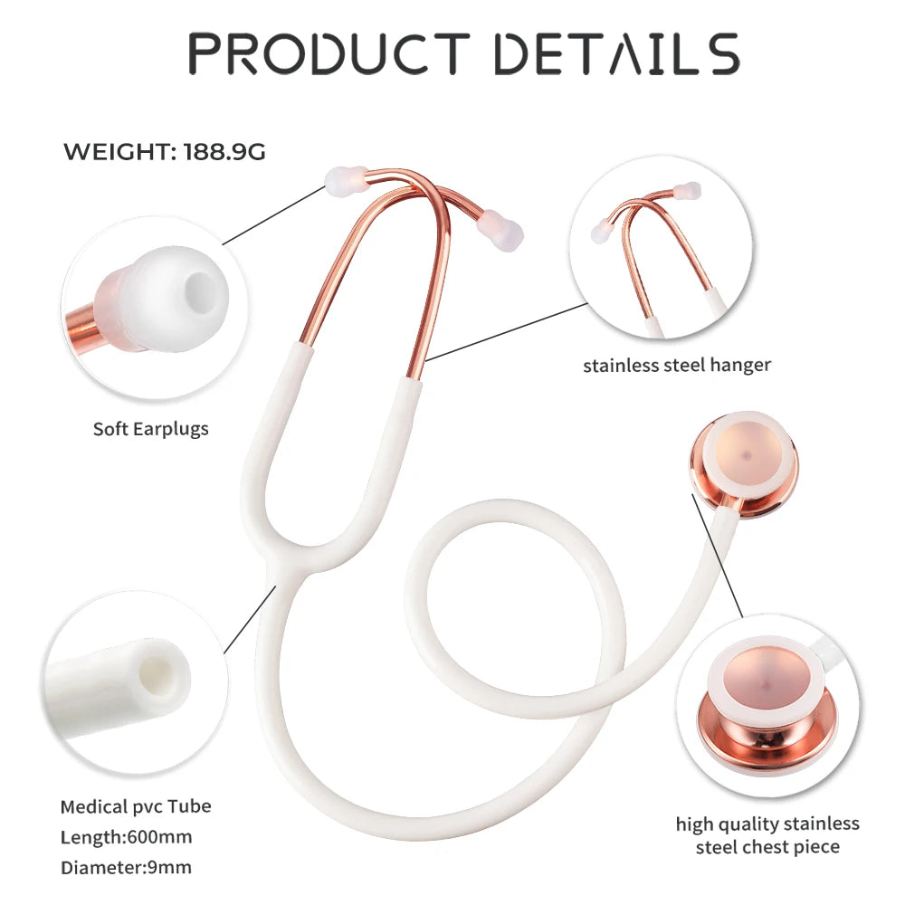 Portable Double Sided Stethoscope Medical Accessories Professional Cardiology Stethoscope Medical Equipment Nurse Vet Doctor