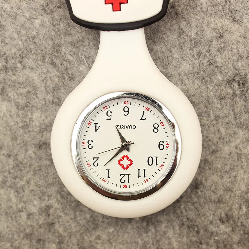 Unisex Hospital Nurse Doctor Solid Silicone FOB Pocket Watches Fashion Hospital Medical Brooch Pins Pandant Gift Clock